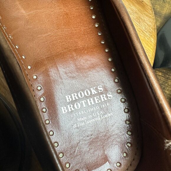 Brooks Brothers Penny Loafer Oxford Brown Dress Shoe Men\'s Size 9